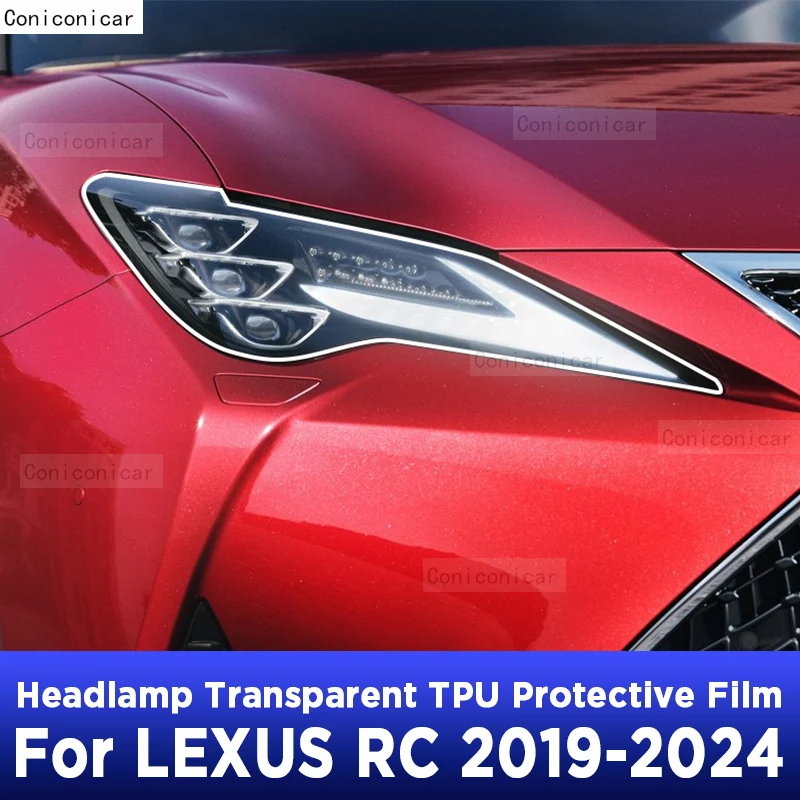 

Car Headlight Protection Transparent Anti-Scratch Protective Film TPU Stickers For LEXUS RC 2019-2024 2023 Accessories