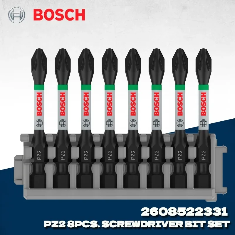 

BOSCH 2608522331 Профессиональный набор отверток из 8 шт. с ударным контролем, биты PZ2, аксессуары для ударной дрели, аксессуары Bosch