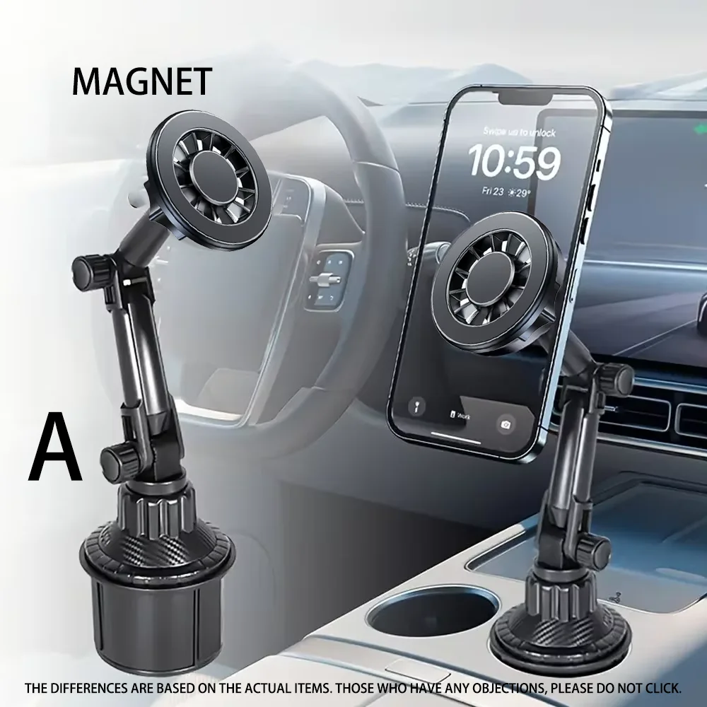 Suporte Magnético para Copo de Carro, Suporte Universal para Smartphone para Navegação e Chamadas, Ajuste Seguro para Viagens Diárias