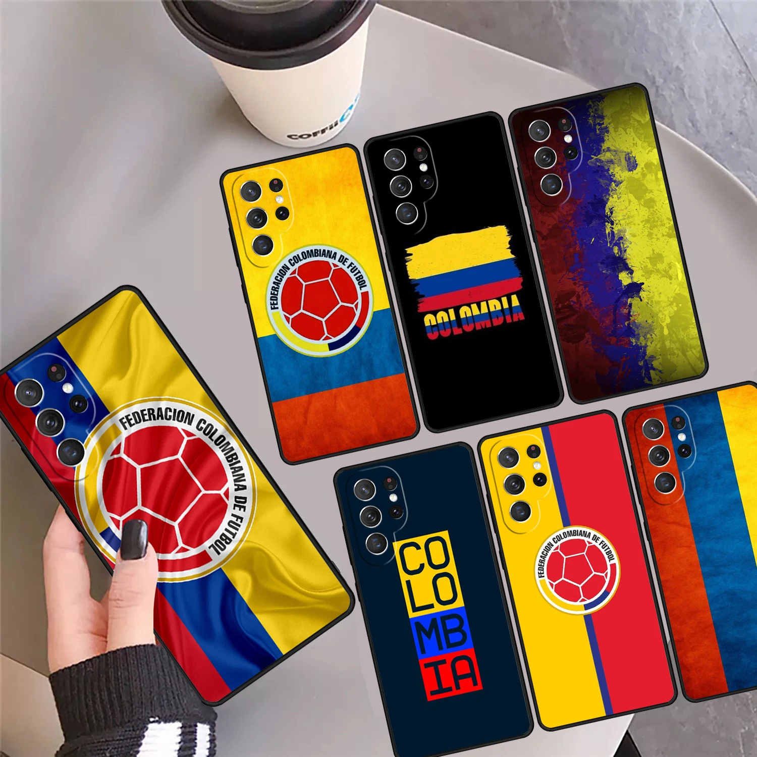 

Футбольный чехол для телефона с флагом Колумбии, чехол для Samsung Galaxy S24 S25 Ultra S23 S22 Plus S21 FE S20 Note 10 20 Pro