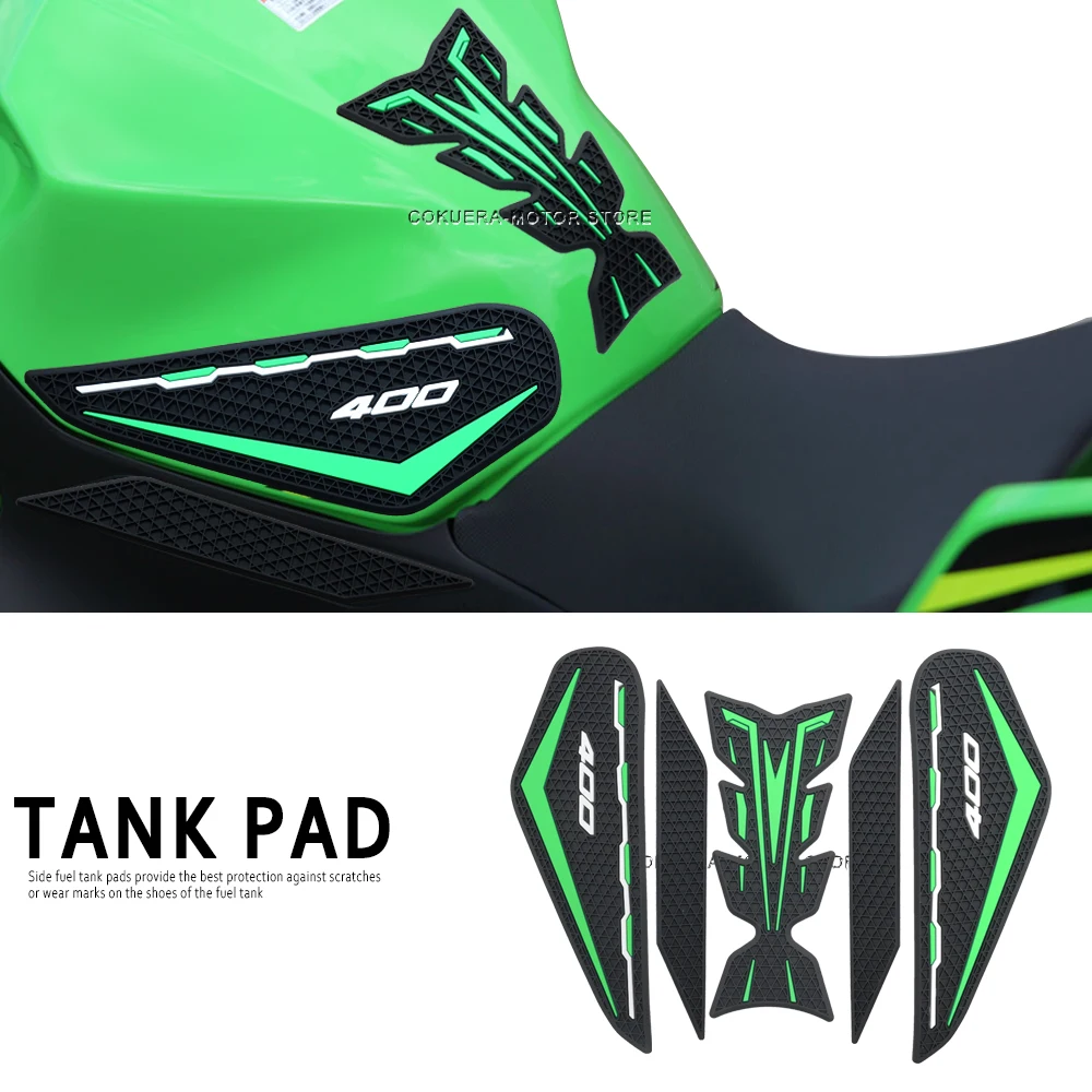 For Kawasaki Ninja 400 Z400 2018-2020 Motorcycle Tank Pad Sticker Traction Fuel Tank Pad Anti Slip Sticker Knee Protector