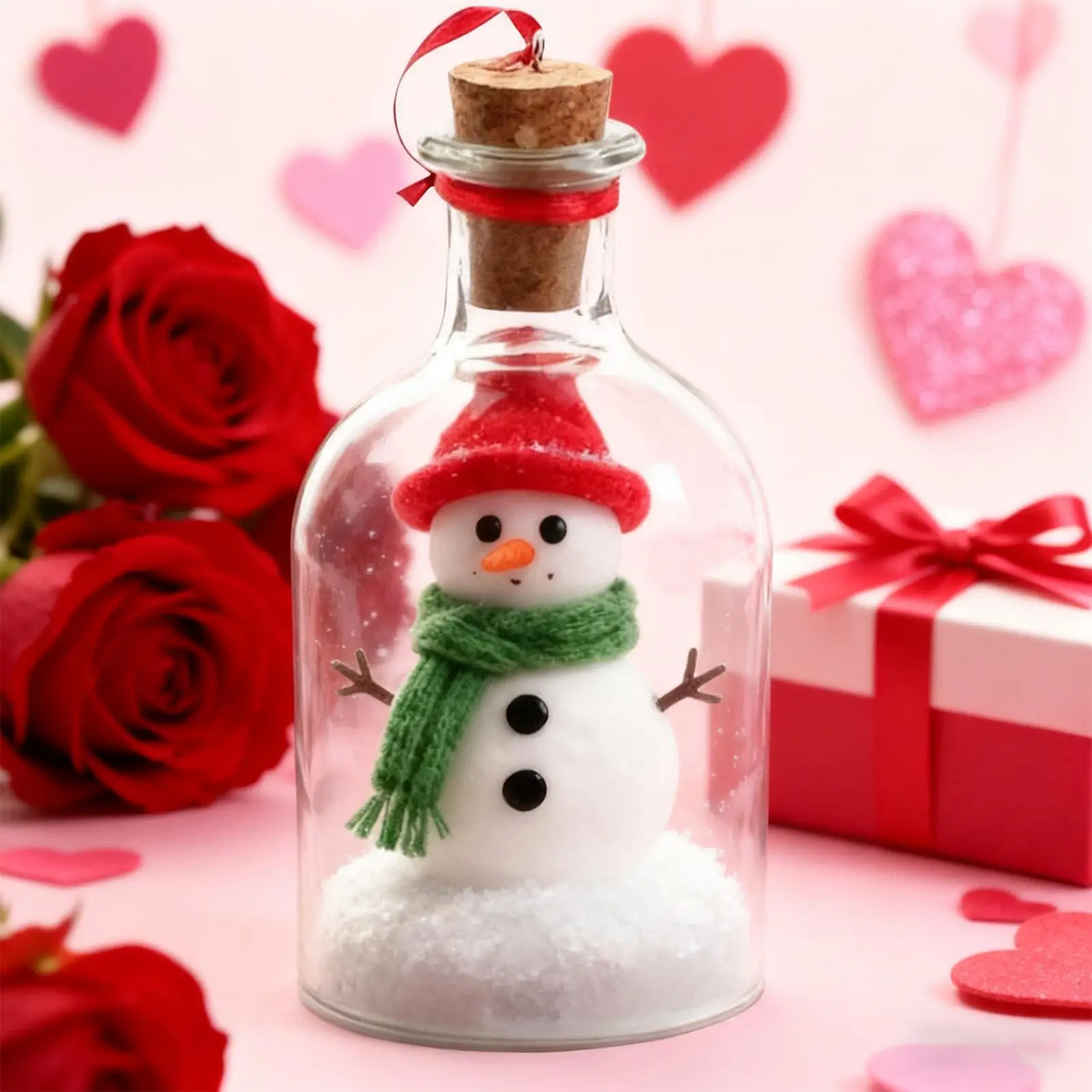 زينة عيد الميلاد القابلة للتسجيل، ديكور موسمي للعطلات، رسالة صوتية، ديكور زجاجة للآباء والأزواج، ديكورات العائلات