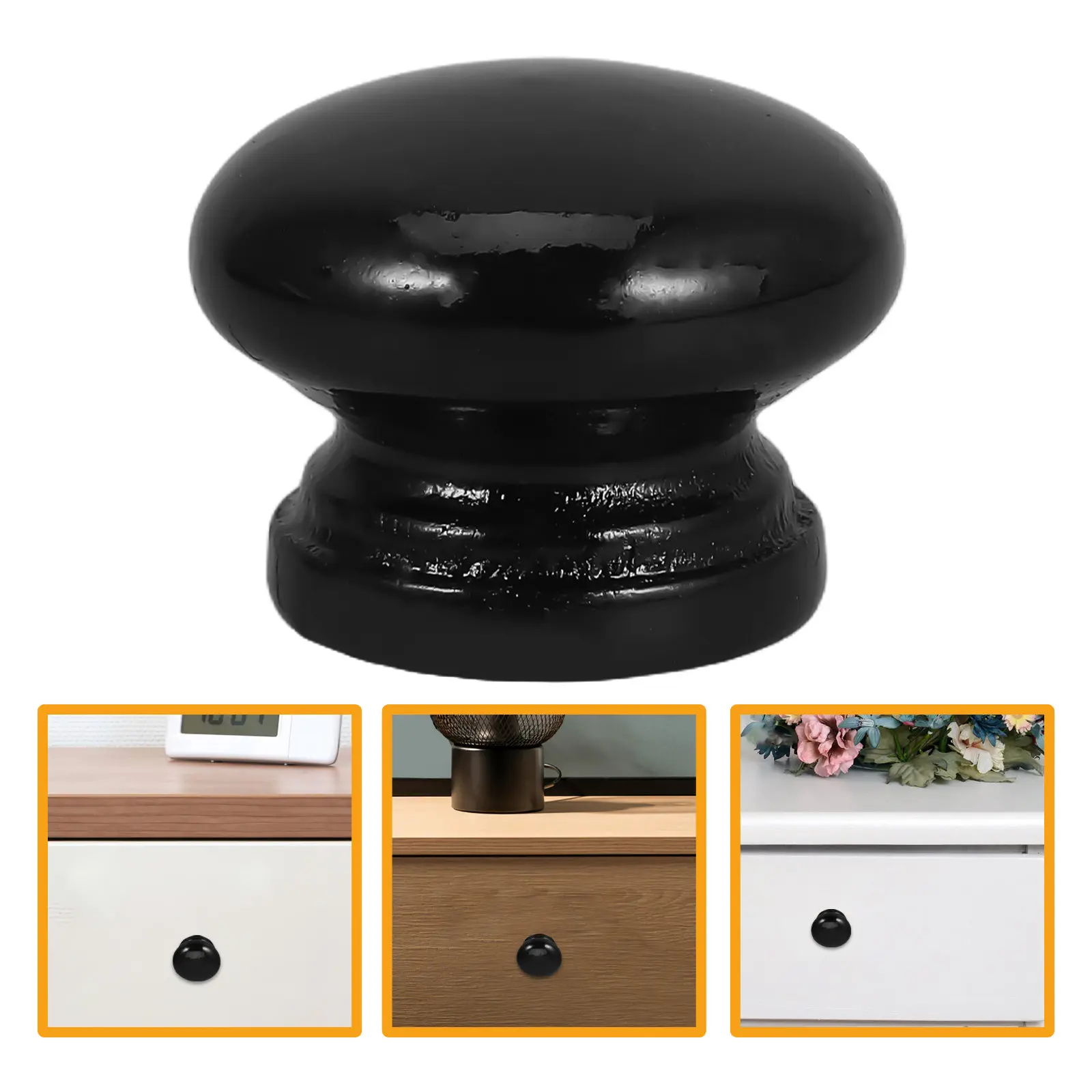 30Pcs Rustic Mushroom Shape Wood Cabinet Knobs Single Hole Drawer Pulls Handles for Kitchen Dresser Wardrobe Bookcase Cupboard