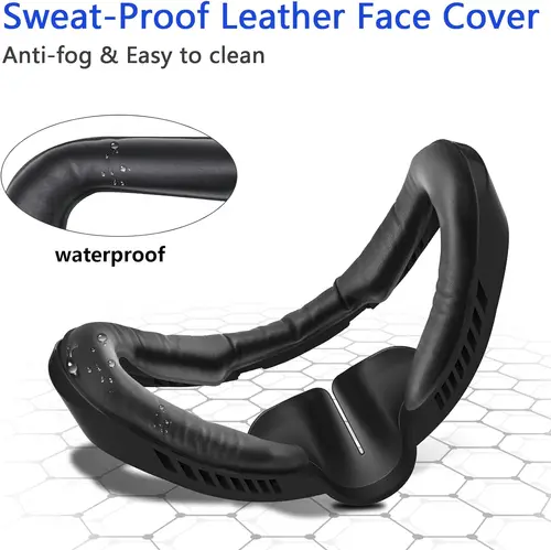 Imagen 2 del producto Compatible con reemplazo del soporte facial PlayStation VR2. Protector de almohadilla de interfaz facial de cuero PU VR para PSVR2