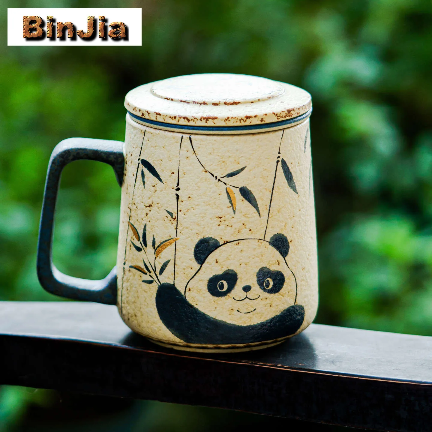 

350 мл ручная роспись с фильтром панды, чашка-сепаратор для чая, кружка для чая Дзен с заварочным устройством, домашнее украшение для чая, офисной чашки для воды