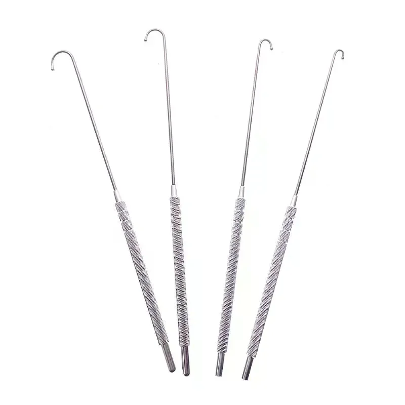 Pet Spay Snook Hook Animal Ovaries Removal Hook Vet Ovariectomy Dogs Cats Surgical Instruments Ball Type 6mm 8mm 10mm 12mm