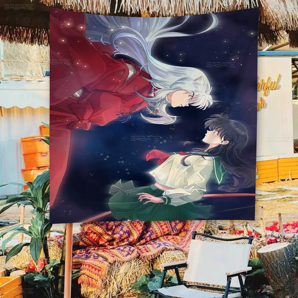 Inuyasha Small Size Cheerleading Banner Hand Pulled Flag Outdoor Atmosphere Flags