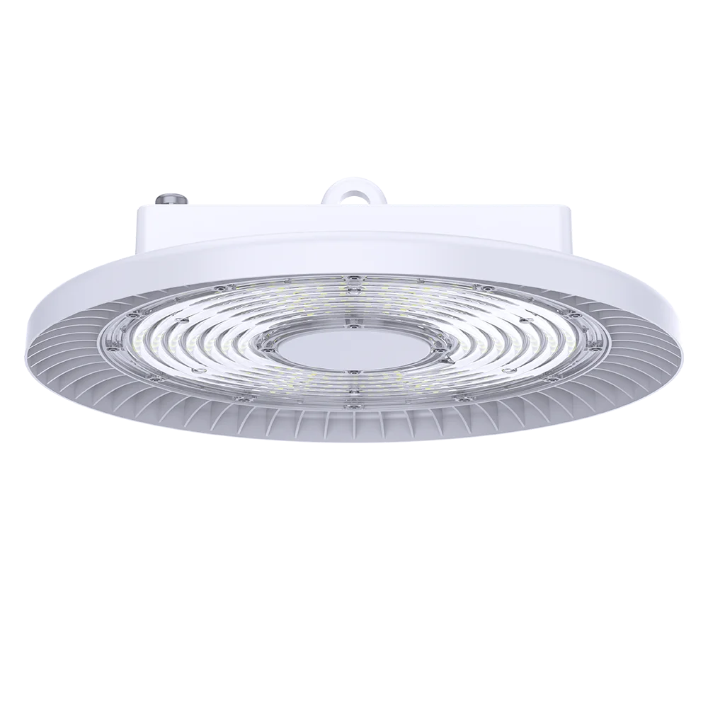 Lampu industri tahan air tahan umur panjang 100W 150W 200W IP65 sensor pintar UFO bulat untuk aplikasi pabrik