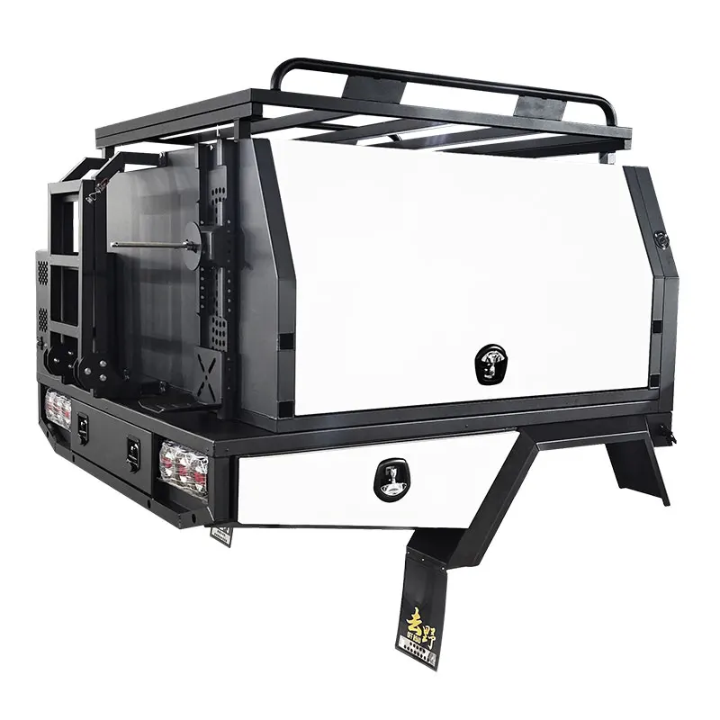 Premium Grade Aluminum Alloy Waterproof Ute Canopy and Bottom Tray Customized Lightweight Vehicle Case for Pickup/Truck/Camper