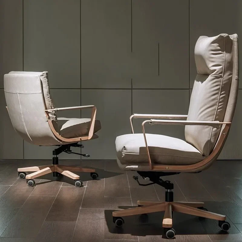 

Leather Bedroom Office Chair Nordic Recliner Executive Mobile Comfy Comfortable Chair Computer Sillas De Oficina Home Furniture