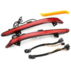 Red Lens Rear Fog Light Bumper Reflector Brake Tail Sequential Flash Singal Lights Lamp For 2018-2022 Honda Accord 10th
