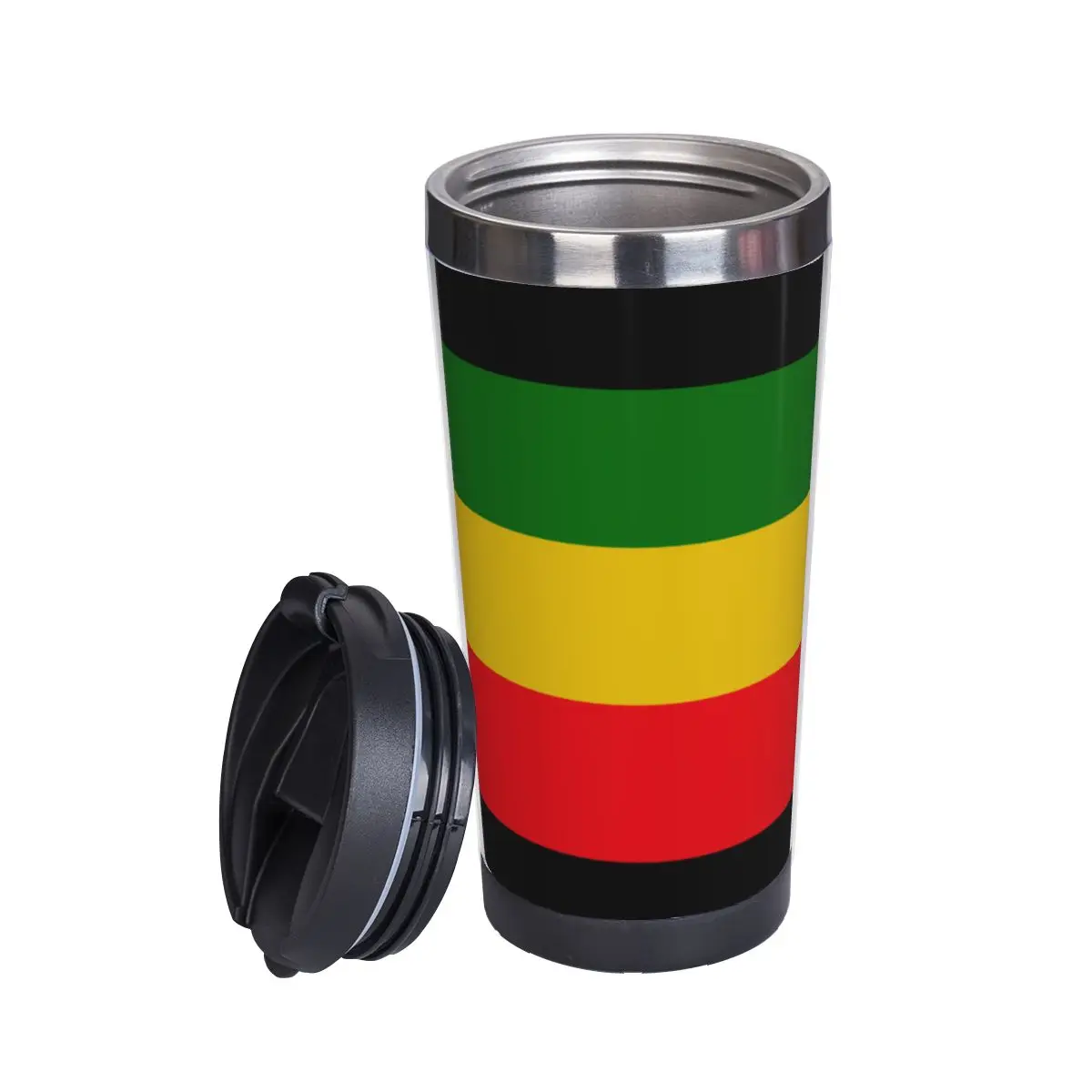 Green Yellow And Red Rasta Flag Double Insulated Water Cup Funny Graphic Vacuum bottle Mug Casual Heat Insulation milk cups