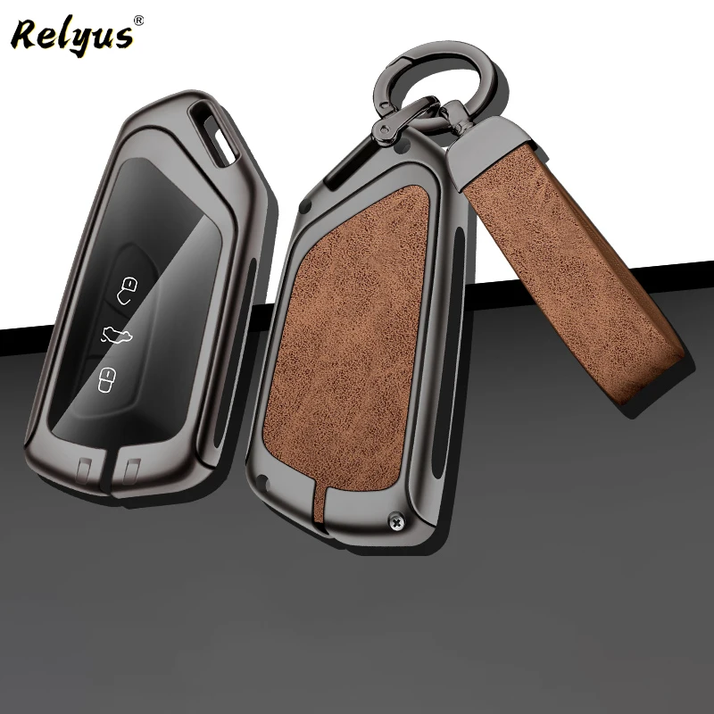 New Alloy Car Key Case Cover Shell for VW Volkseagen Golf 8 MK8 ID.3 ID.4 Cupra Skoda Octavia A8 SEAT Leon MK4 Formentor Tarraco