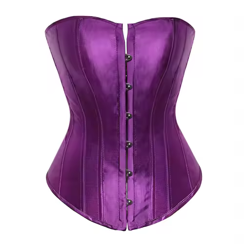 Caudatus Black Corset Top Plus Size Bustiers Overbust Satin Sexy Costume Corselet Brocade Vintage Style Bridal Korsett Women - Image 11