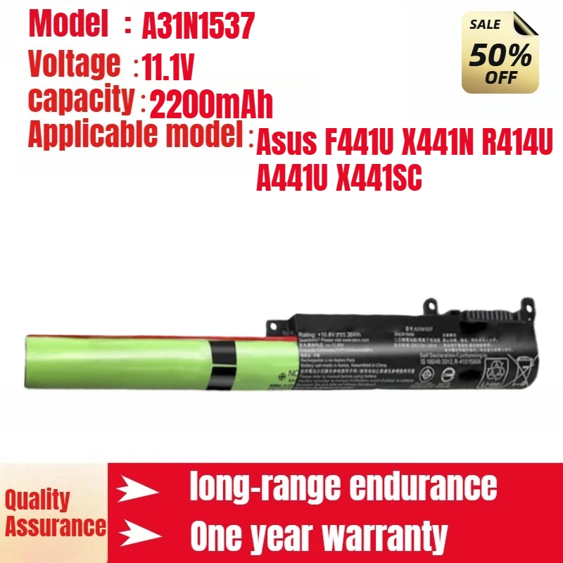 

A31N1537 Asus Laptop Battery for Asus F441U X441N R414U A441U X441SC Brand New High Capacity 11.1V 2200mAh