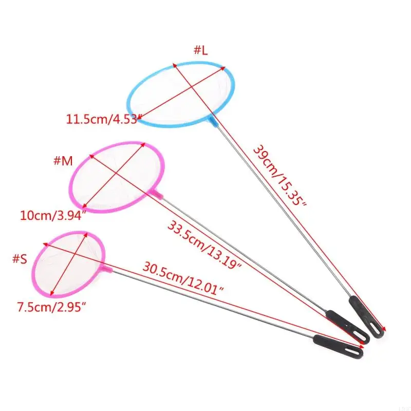 L93C Aquarium Fishing Net 3 Inch 4 Inch 4.5 inci Diameter Fine Mesh Small Catching Net