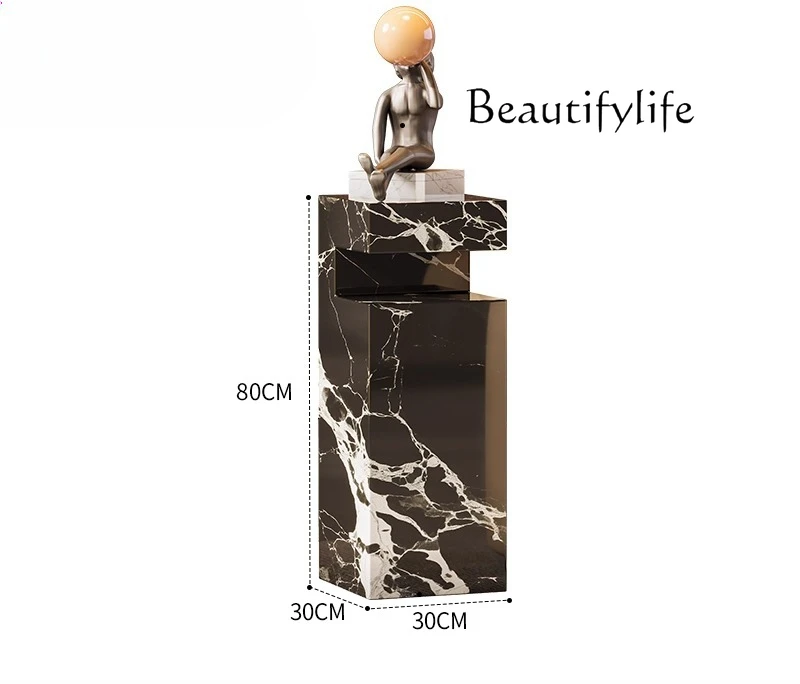 

Sofa side shelf light luxury high-end living room design high-end sense art sofa small corner few