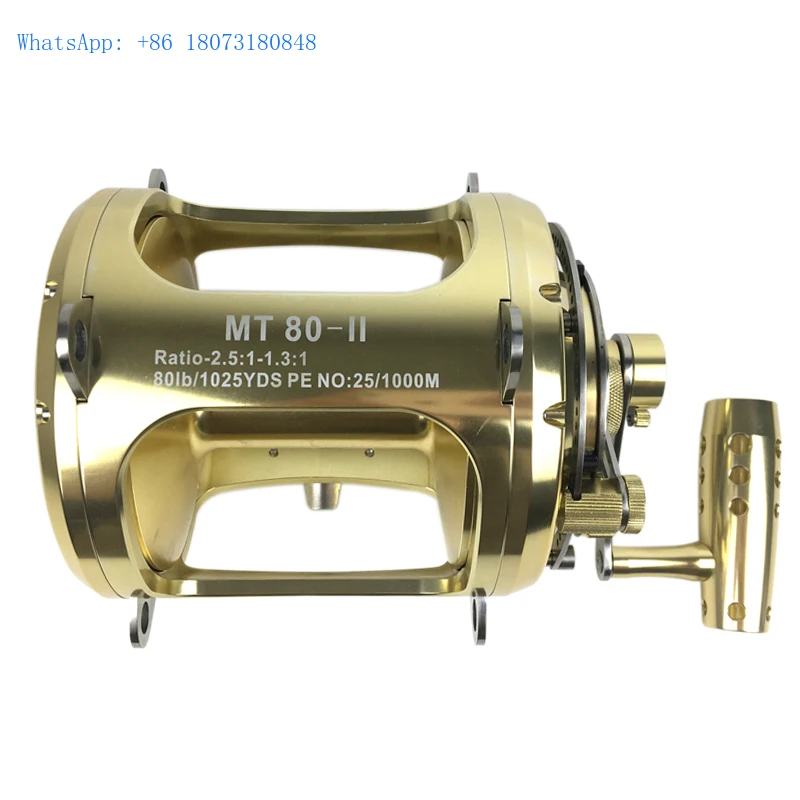 

80W Super Strong Right Hand Fishing Trolling Reel Overhead Jigging Conventional Ocean Reel Boat Heavy Duty Fishing Wheel