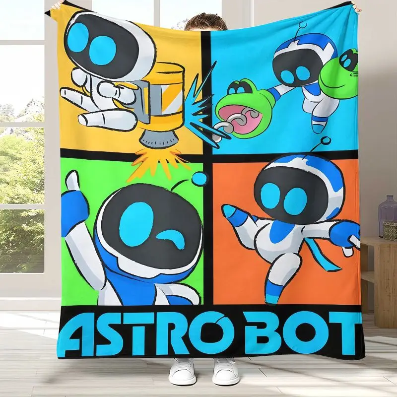 3D Funny Game A-ASTRO BOT Soft Flannel Throw Blanket,Cozy Warm Blanket for Bed,Sofa,Living Room,Picnic,Camping,Home Decor,Gift