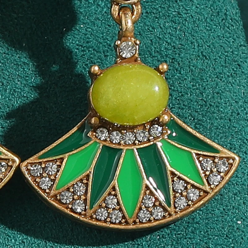 Vintage Green Sector Enamel Dr - огляд і ціна Vintage Fashion Jewelry Brands