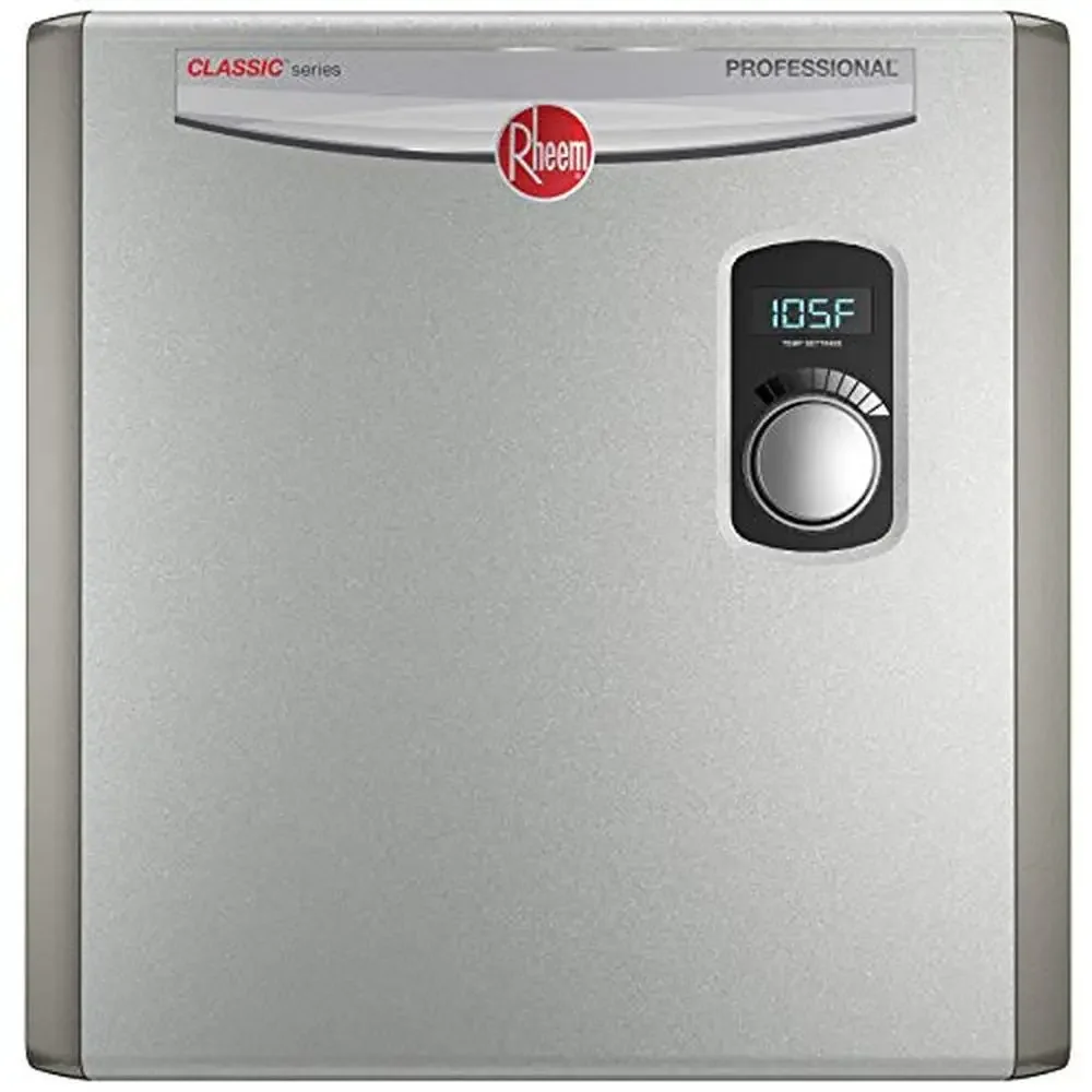 Electric Tankless Water Heater 24kW 240V with ON/OFF Dial Control and LED Display Self-Modulating Power 5.9 GPM Flow Rate