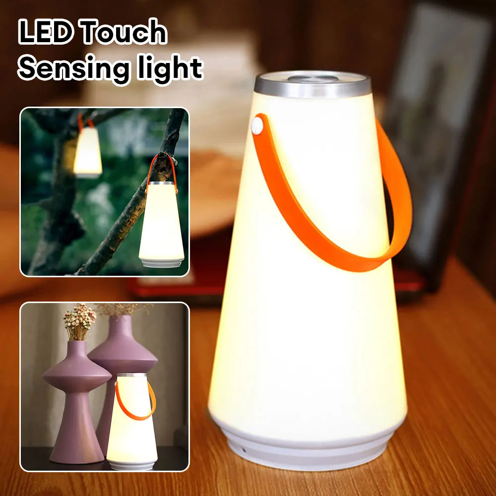 USB Charging Camping Lamp Touch Sensor LED Night Light Portable Tent Light Dimming Table Lamp Garden Hanging Lamp Emergency Lamp