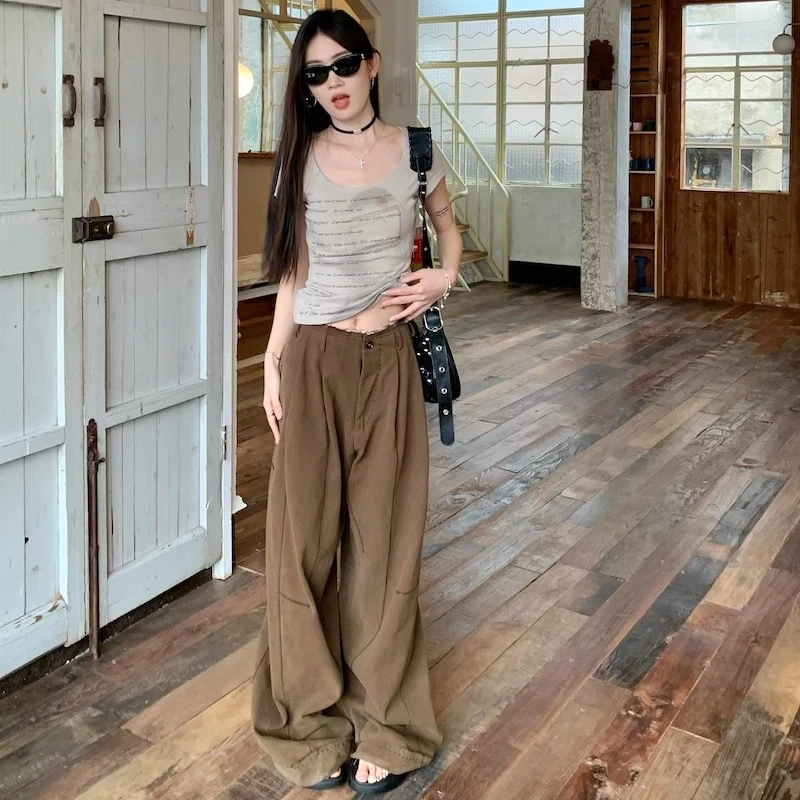 

Новая одежда 2025 года, футболка с короткими рукавами и принтом в стиле ретро, корейская женская летняя футболка для пикантных девушек, облегающая футболка для похудения, топ