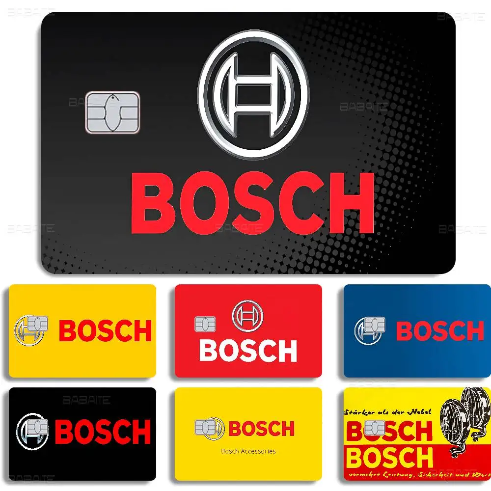 Adesivo de película fosca B-BOSCHs Fashion Matte Gold Silver Black Matte para cartão de crédito/débito bancário