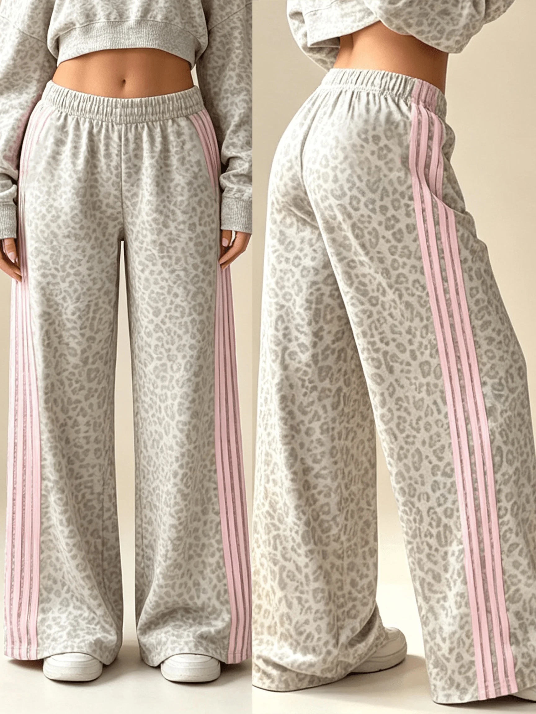 Frühling/Herbst Bestseller Personalisierte Modische Y2k-Hosen Trendige Vintage-Print Lose Damen-Polka-Dot-Sporthosen – Detail 5