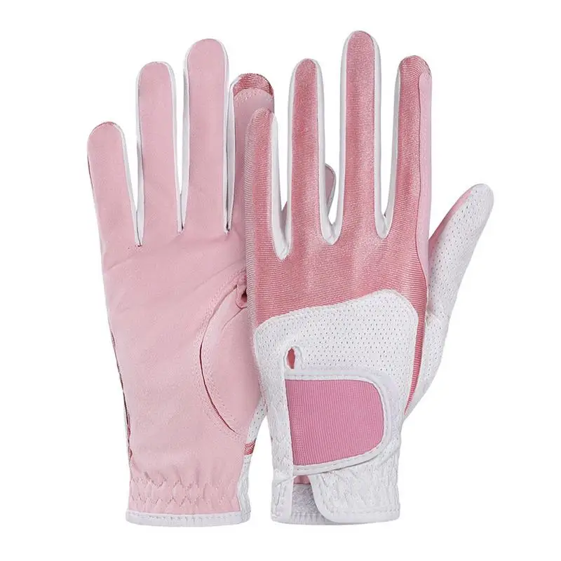 Golf Gloves Women Pair Non-skid Girls Golf Gloves Stable Grip Fit Golf Gloves Stylish Synthetic Golf Gloves Women Golfer Gloves