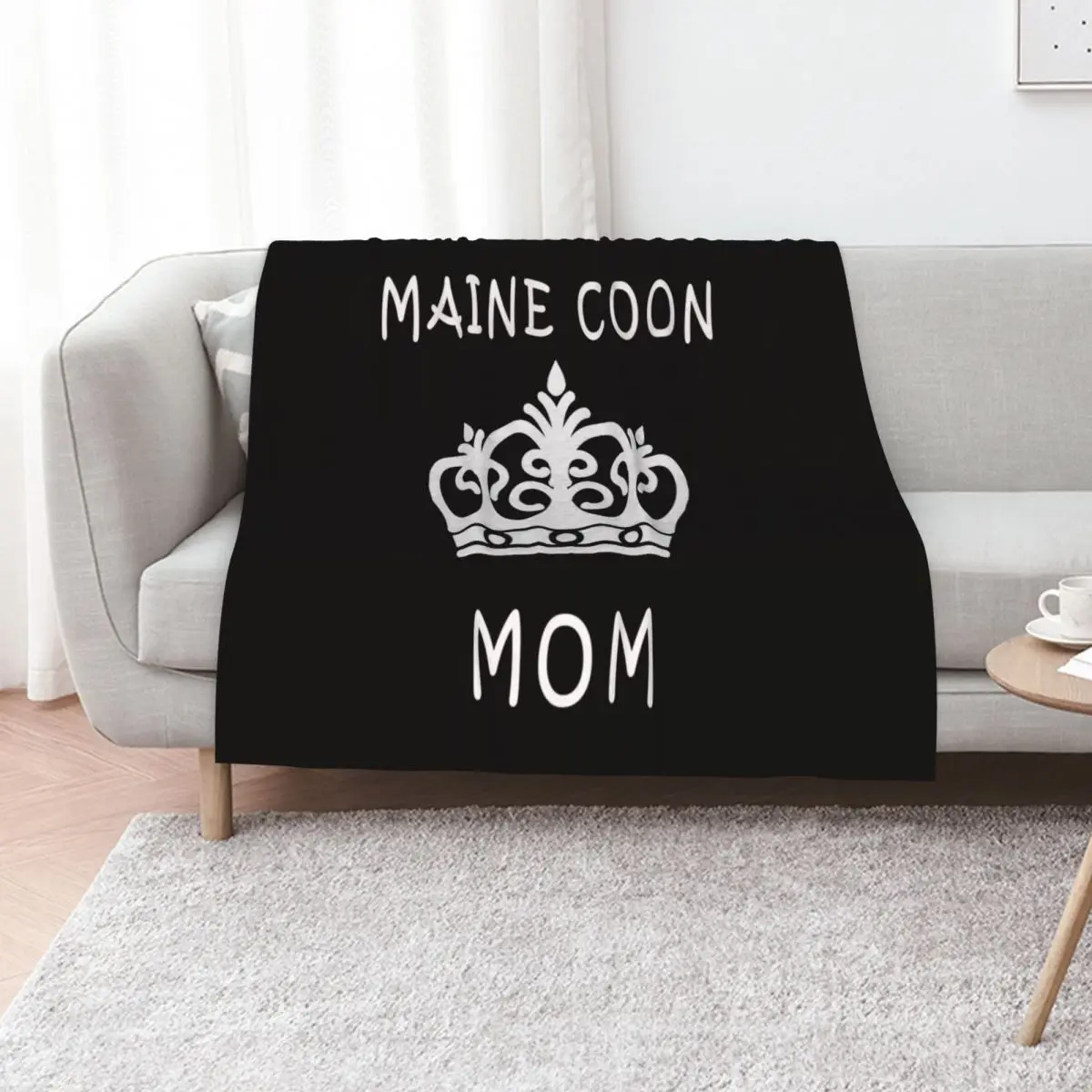 love my maine coon catshirt Throw Blanket Shaggy Cute Plaid blankets ands Beautifuls Loose Plaid on the sofa Blankets