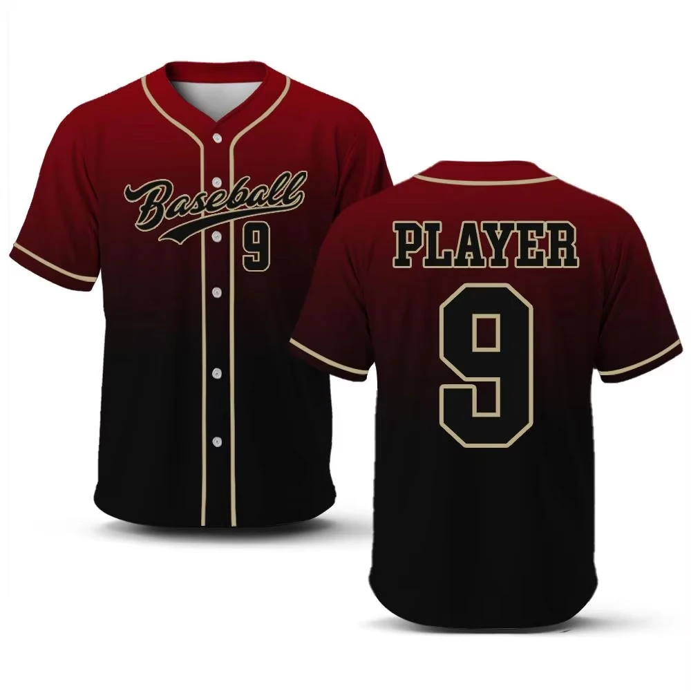 2026 New Authentic Baseball Uniform Summer Outdoor Comfortable and Breathable Sportswear Unisex Baseball Fans Can Customize Tops