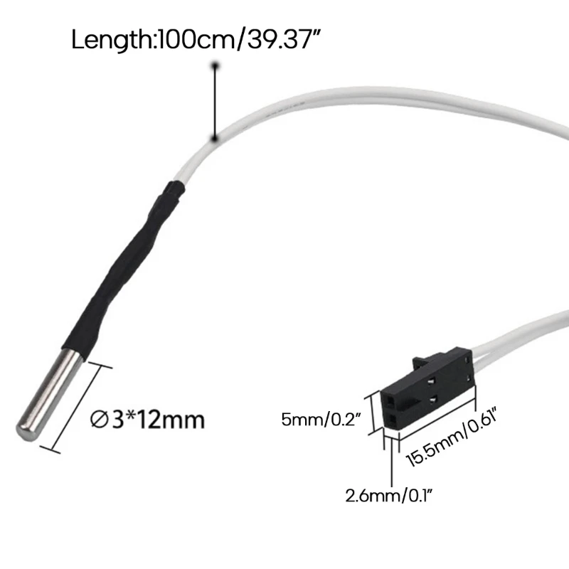 J6PA 서미스터 센서 PRUSA i3 MK3S 용 고온 450 도 2 핀