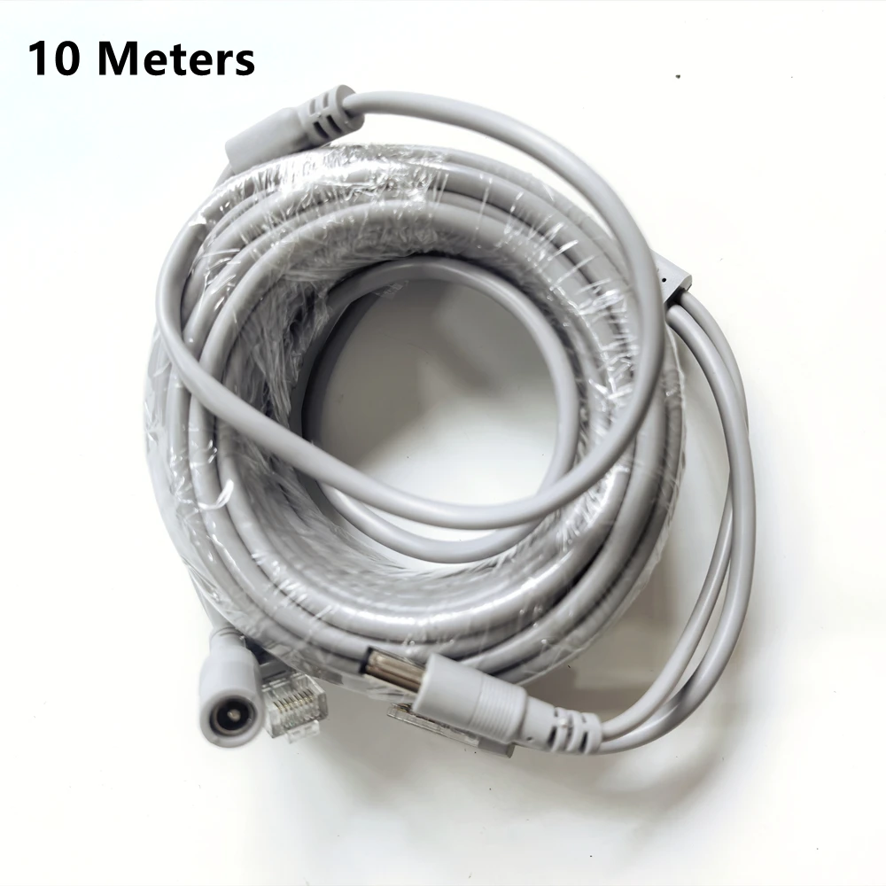 Ethernet CCTV Cable Cat 5 RJ45 + 2.1x5.5mm DC Power Cord for CCTV Security Camera Surveillance System IP Camera NVR System