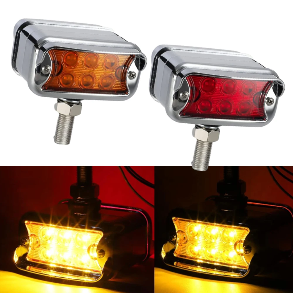 10-30 فولت 2 قطعة LED سيارة المزدوج الوجهين الجانب بدوره إشارات الذيل أضواء الفرامل شاحنة مقطورة الحافلات عربات إشارة المؤشر