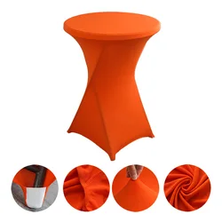 Hotel Bar Lycra Birthday Party Show Decoration Western Party Banquet Table Cloth Wedding Cover Cocktail Spandex Round High