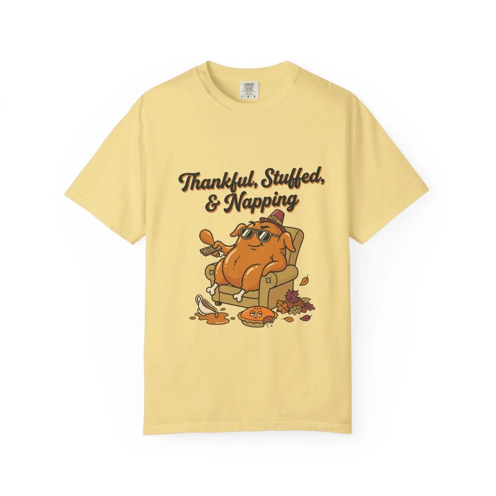 Thankful Stuffed & Napping Turkey T-shirt | Thanksgiving Turkey Graphic | eBay
