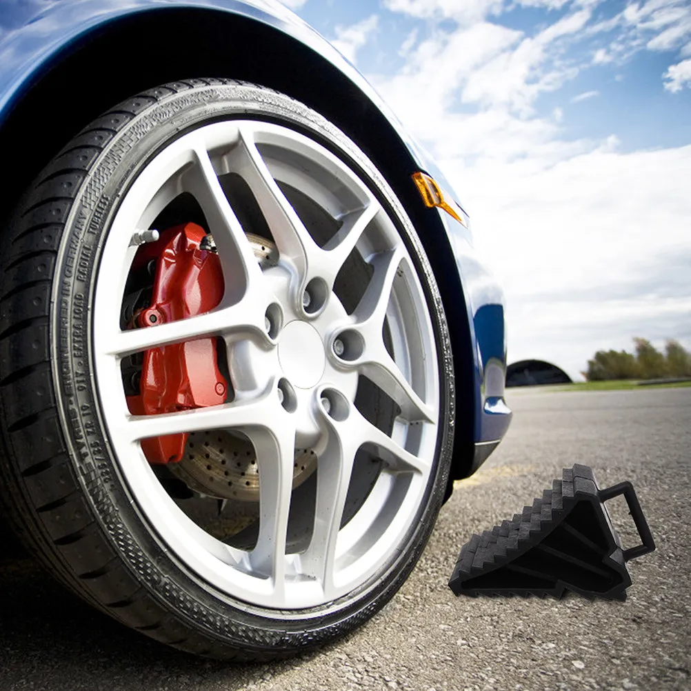 

2Pcs Vehicle Wheel Chocks Heavy Duty Anti-Skid Tire Blocks for Car Truck Rv Trailer Parking Safety Wheel Anti-Slip Blocks