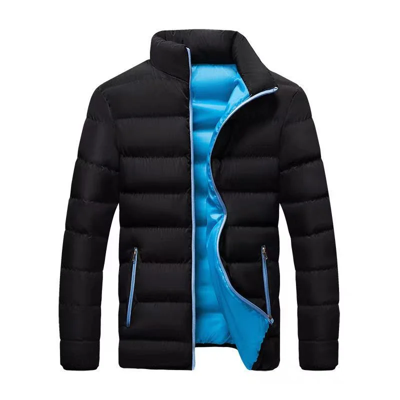 Abrigo deportivo de algodón grueso para hombre, cárdigan de cuello alto, chaqueta acolchada para exteriores, chaqueta informal, abrigo cálido, Otoño e Invierno