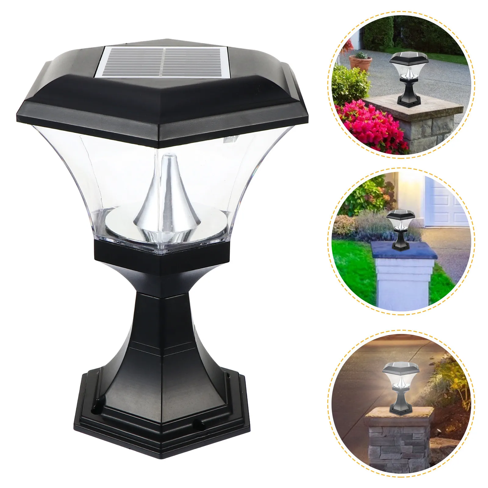 

Высокие всепогодные садовые светильники на солнечных батареях для газонов и ограждений