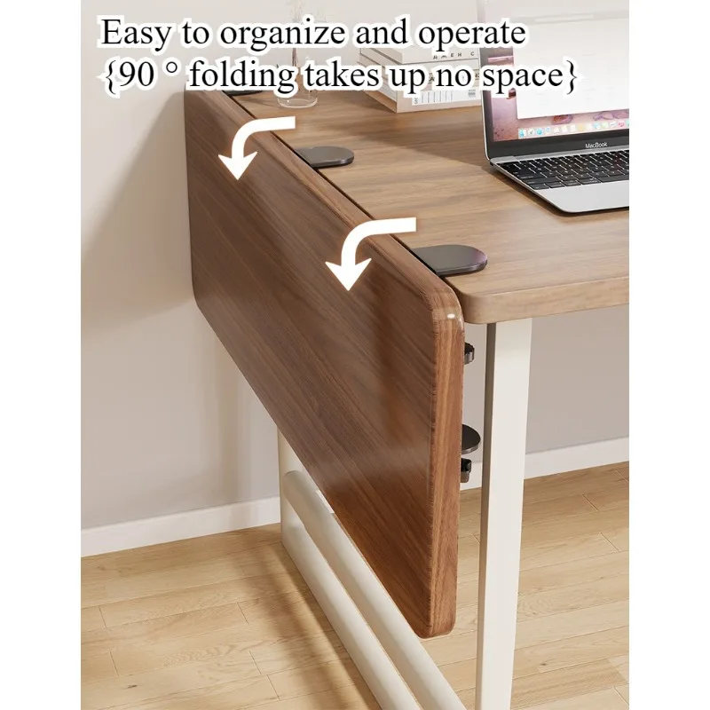 Image 6: Support de bureau extensible sans perçage pour ordinateur, panneau de bureau pliable avec bras articulé et support de clavier étendu