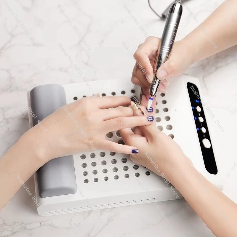 Rechargeable Nail Dust Vacuum Cleaner Portable, Strong Suction Dust Collector for Nail File Manicure Pedicure