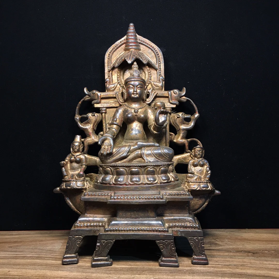 Imitating antique Pure copper Tibetan Buddhist Northern Wei Buddha statue Length 21cm, width 11.5cm, height 29cm, weight 3020g