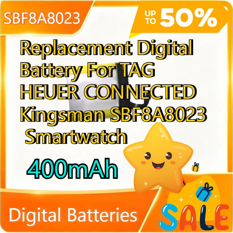 Replacement Digital Battery For TAG HEUER CONNECTED Kingsman SBF8A8023 400mAh Smartwatch