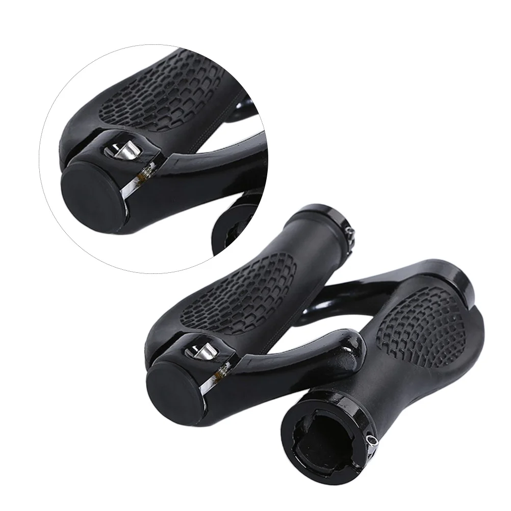 Professional Bike Handlebar Aluminum Alloy Lock Sleeve Anti-Slid Surface Great Exterior Texture Value Sense Black Rubber Cover