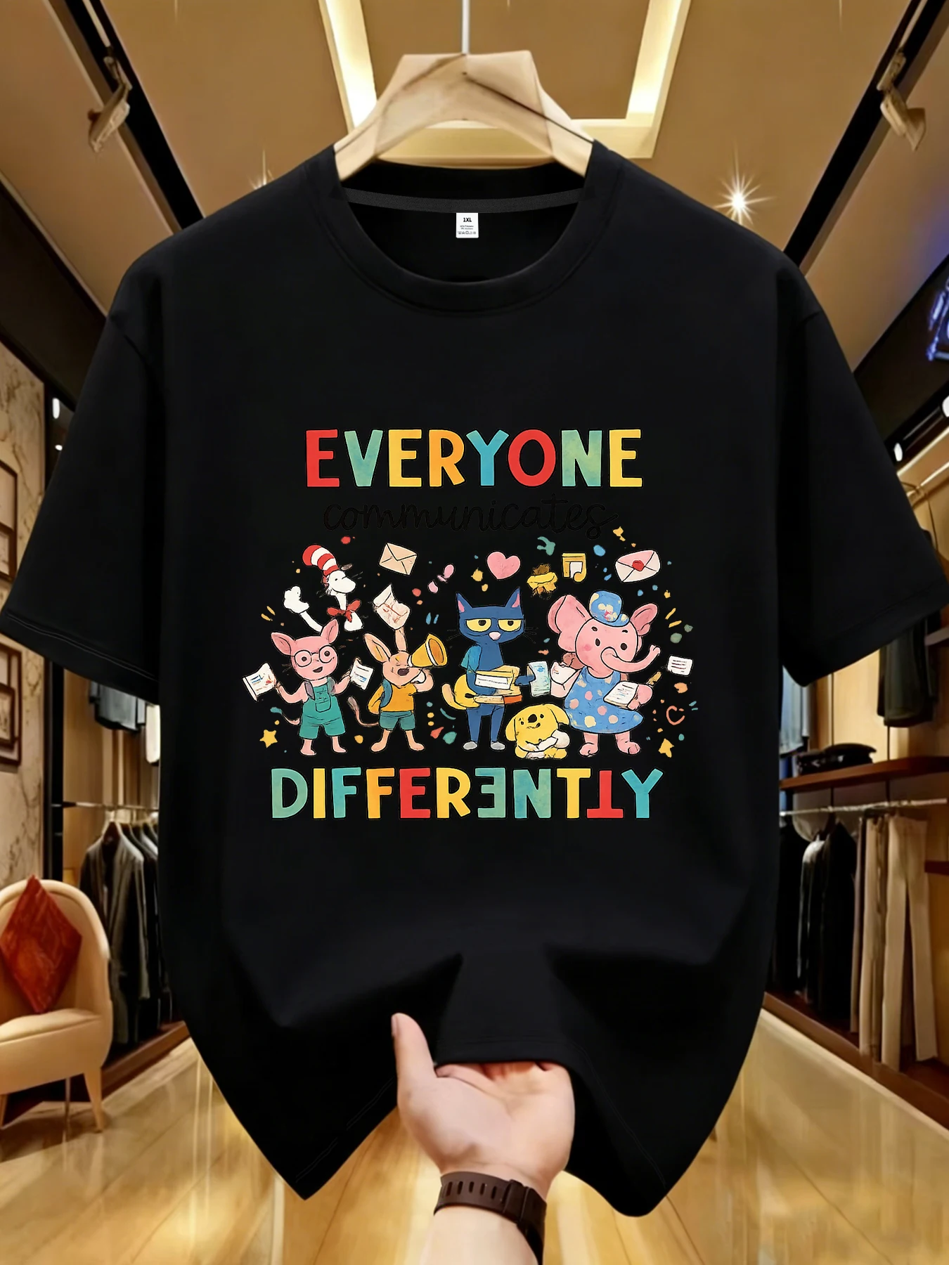 

【WDS01392】Женская футболка больших размеров с креативным принтом, летняя повседневная уличная модная женская футболка с коротким рукавом в стиле Джокер