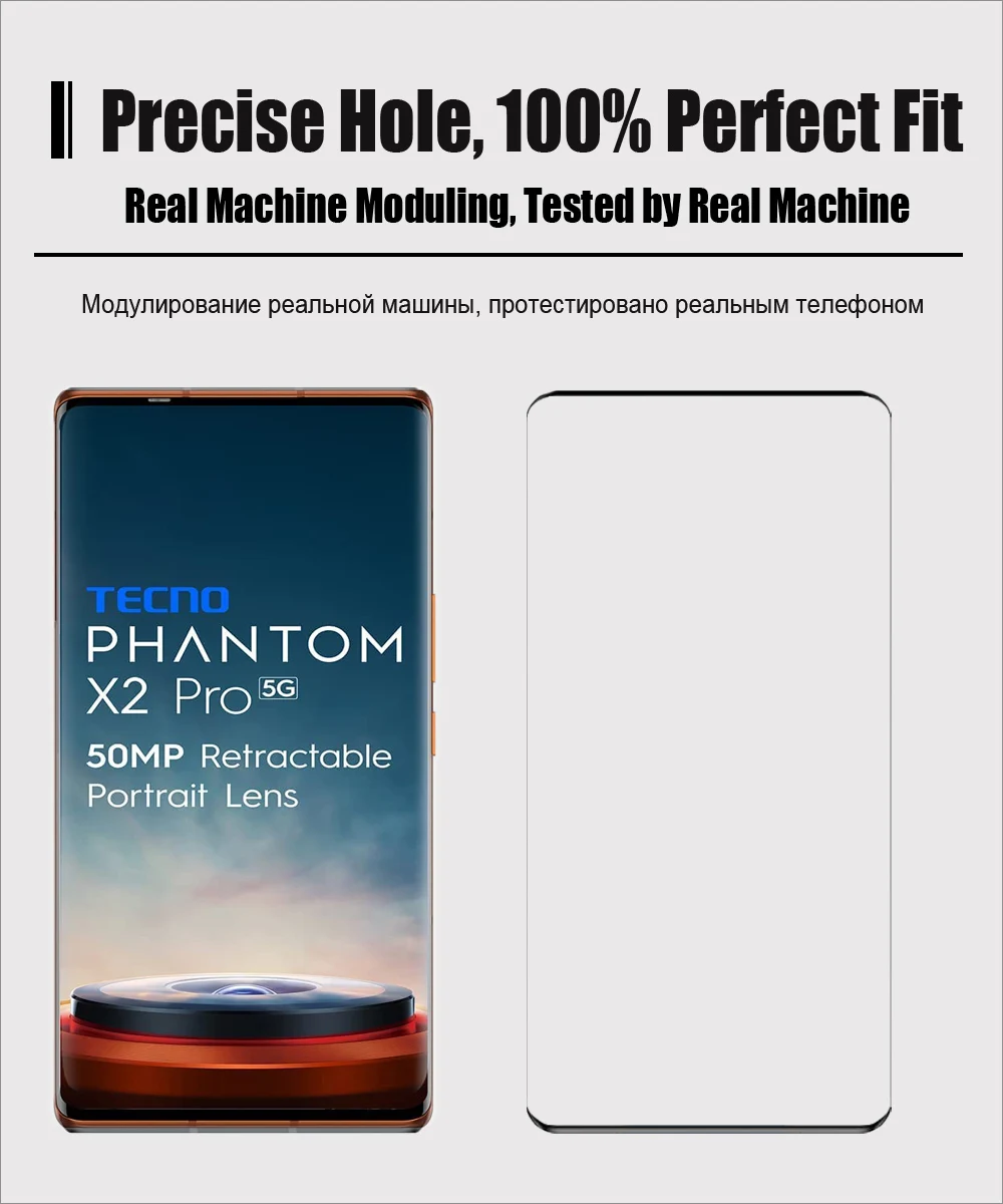 Full Cover Tempered Glass For Tecno Phantom X2 Pro 3D High Solution Screen Protectors Protective Film Tecno Phantom X/Phantom X2