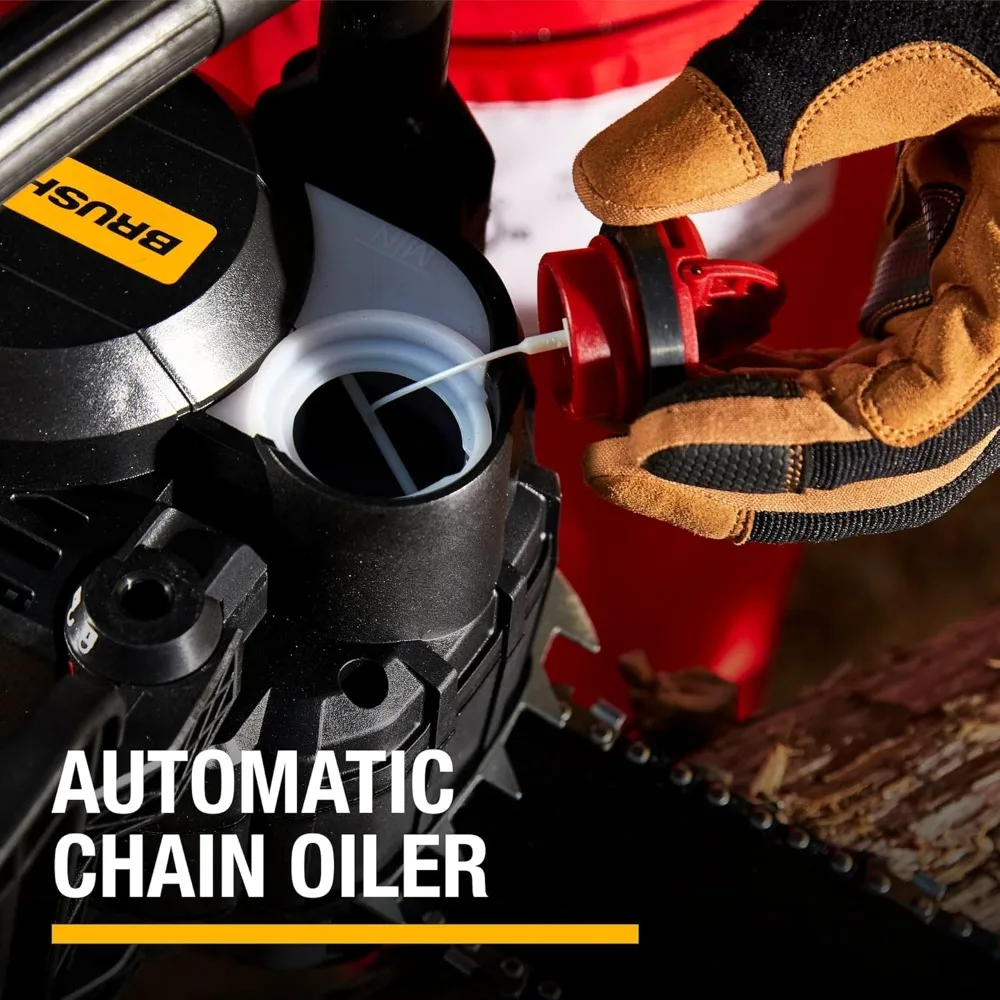 60V Cordless 16-Inch Electric Chainsaw with Tool-Free Chain Tensioning and Chain Brake