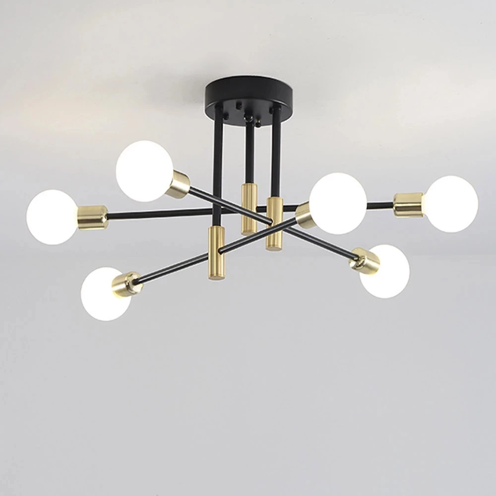 Gold White Black Modern Chandelier Lights LED Lighting Branch Simple Nordic E27 Edison Ceiling Lamps Indoor Lamp Fixtures