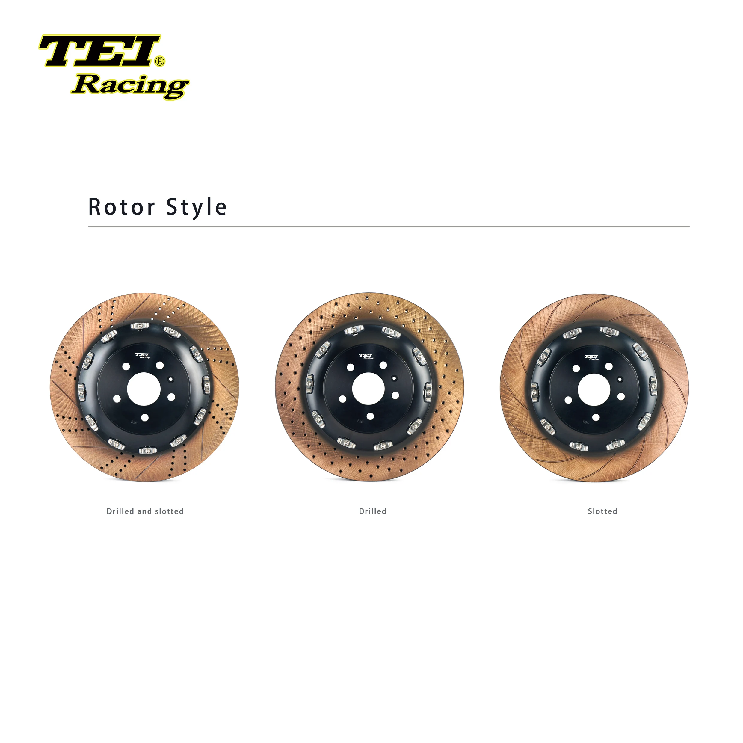 TEI Racing S-X Big Brake Kit 10-Kolben-Bremssattel mit 410/420/440 mm Rotor-Bremssatz zum Rennen
